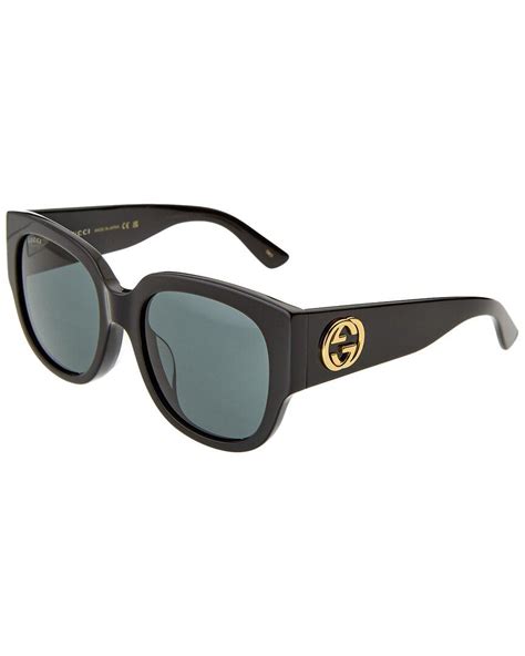 Gucci GG0142SAN 55mm Sunglasses in Black 